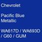 Preview: Chevrolet, Pacific Blue Metallic, WA617D / WA693D / G60 / GUM.
